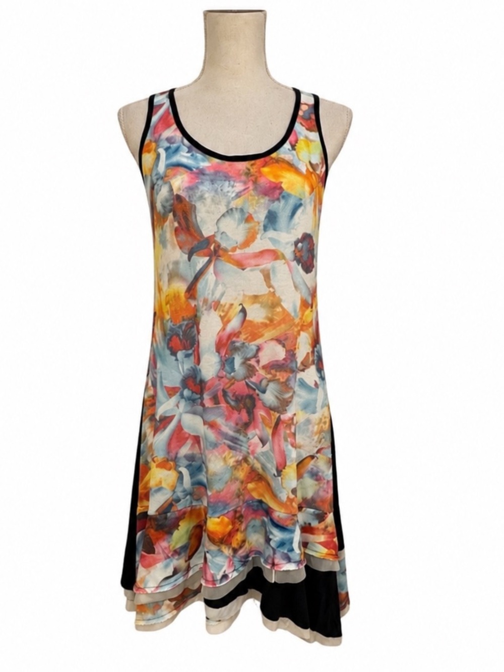 NWT WLove Paris Sleeveless Quirky dress. Multicolored  Small. - Picture 2 of 8